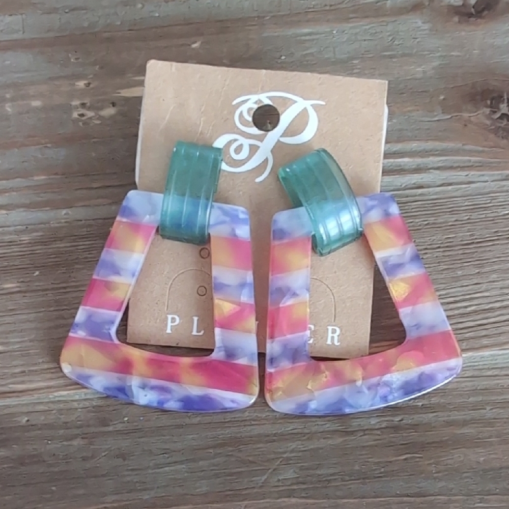 Colorful Geometric Earrings